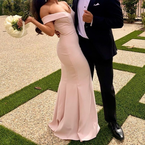 DESSY Collection Off-the-Shoulder Trumpet Gown - Picture 1 of 8